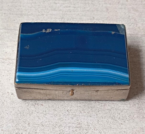 Antique blue agate - blue, pocket