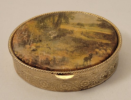 Vintage scroll engraved pill - scroll,