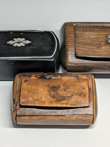 Antique 19thc treen snuff - antique,